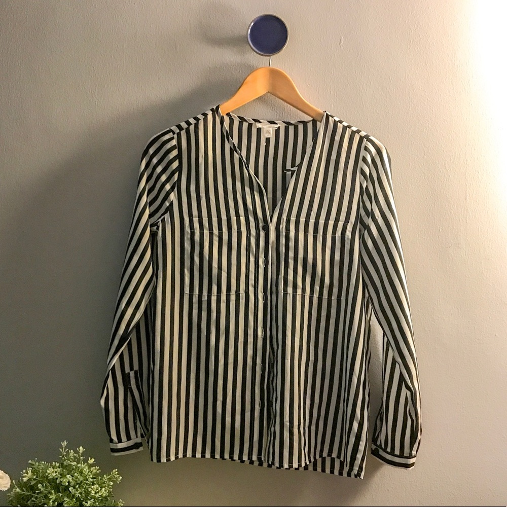 Sheer black and white top